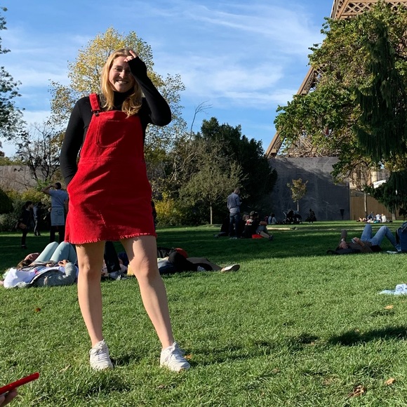 Green Cove corduroy overall dress - Picture 2 of 2